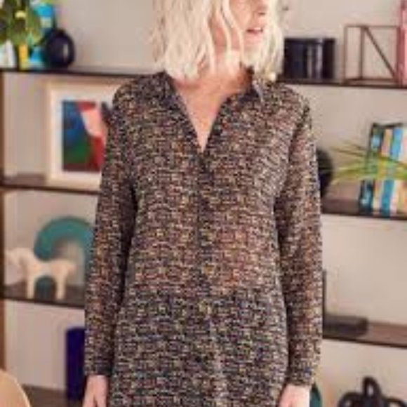 MELANIE LYNE: Tweed Print Tunic Blouse - multi - Picture 1 of 6